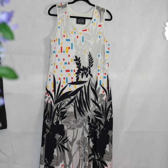 MADE IN CANADA PRINT DRESS SZ 16 SOLAR - Picture 5 of 5